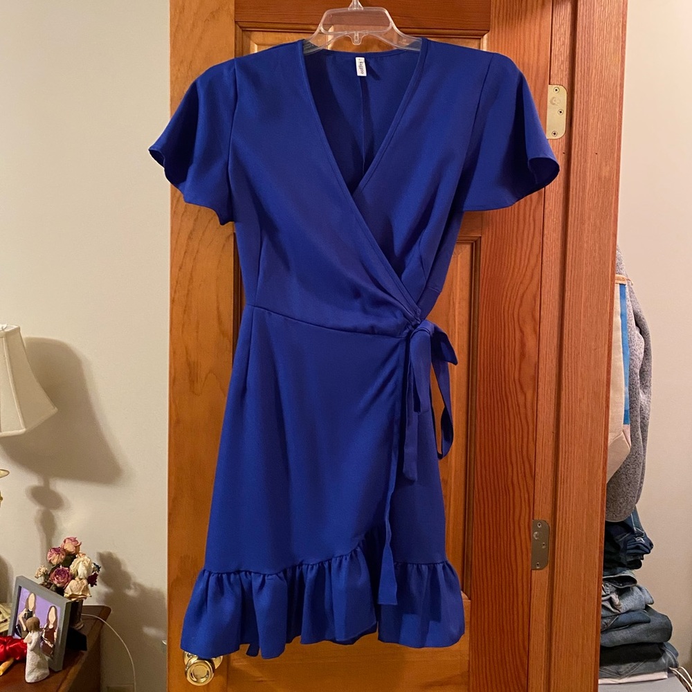 Royal Blue Wrap Dress